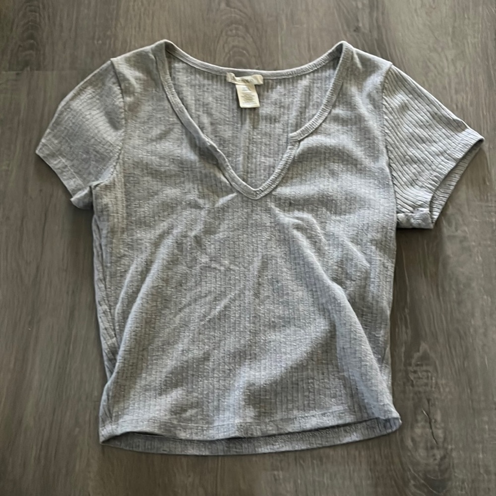 Gray crop top size small brand BOZZOLO